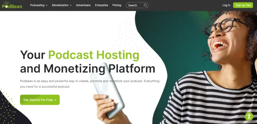 Podbean Hosting Homepage