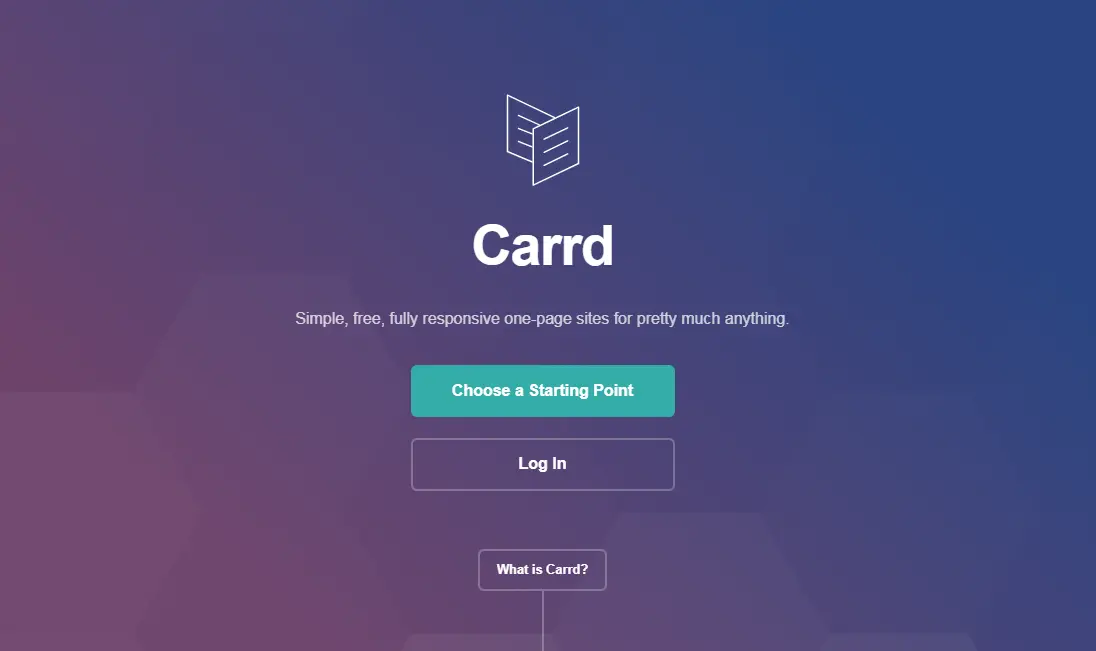 Carrd.co Homepage